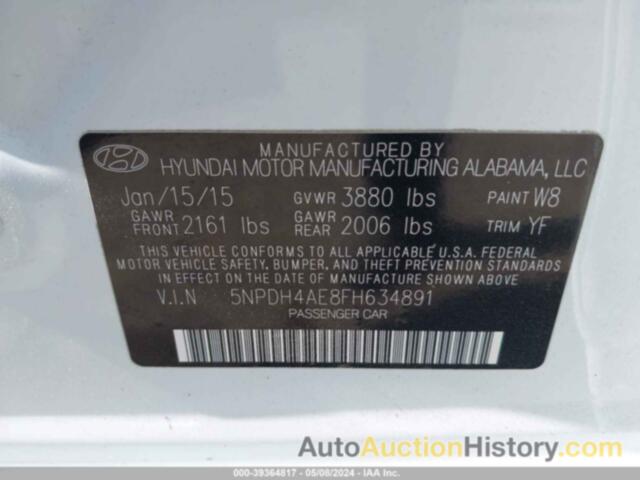 HYUNDAI ELANTRA SE, 5NPDH4AE8FH634891