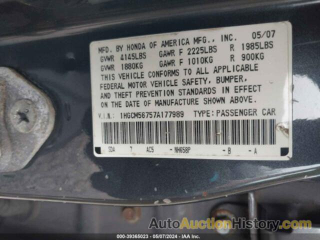 HONDA ACCORD SDN EX, 1HGCM56757A177989