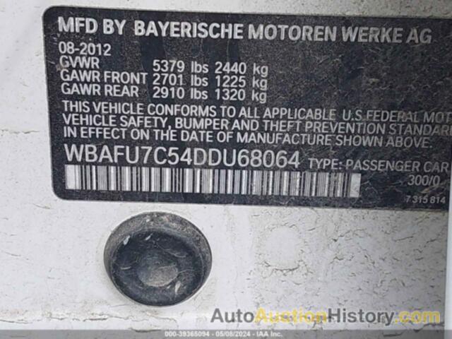 BMW 535I XDRIVE, WBAFU7C54DDU68064