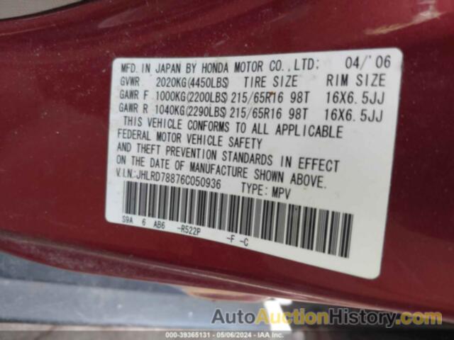 HONDA CR-V EX, JHLRD78876C050936