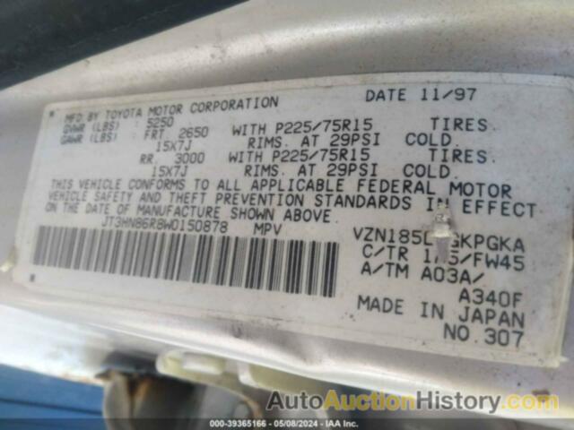 TOYOTA 4RUNNER SR5 V6, JT3HN86R8W0150878