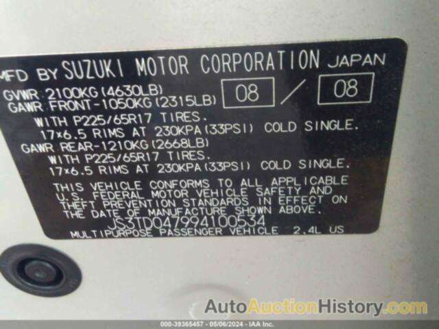 SUZUKI GRAND VITARA LUXURY, JS3TD047994100534