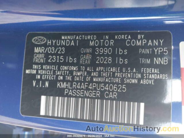 HYUNDAI ELANTRA N LINE, KMHLR4AF4PU540625