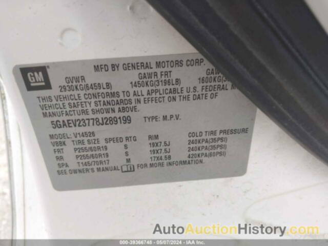 BUICK ENCLAVE CXL, 5GAEV23778J289199