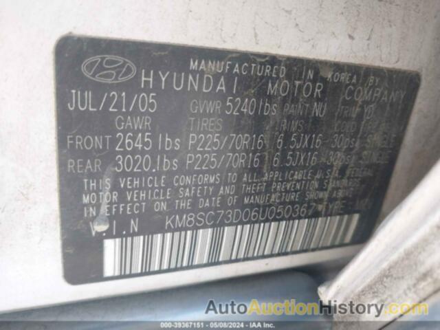 HYUNDAI SANTA FE GLS, KM8SC73D06U050367