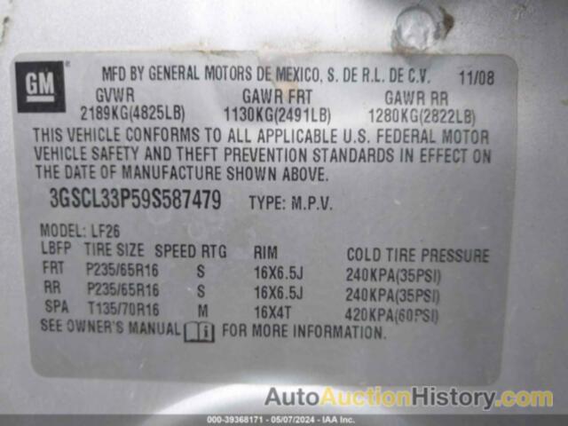 SATURN VUE 4-CYL XE, 3GSCL33P59S587479