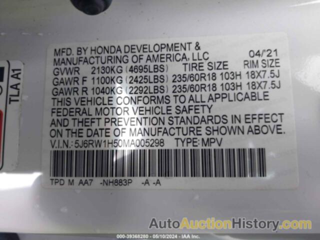 HONDA CR-V 2WD EX, 5J6RW1H50MA005298