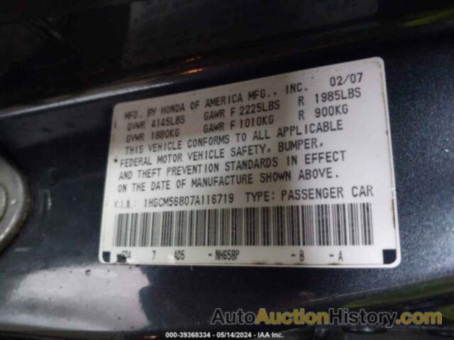 HONDA ACCORD 2.4 EX, 1HGCM56807A116719