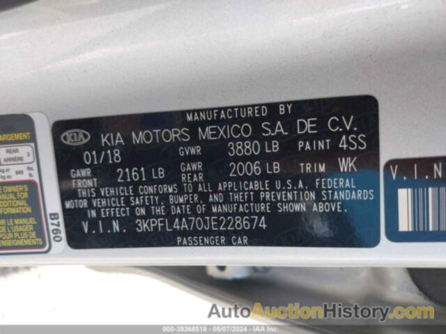 KIA FORTE LX/S, 3KPFL4A70JE228674