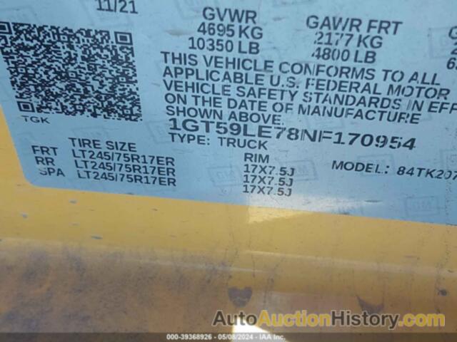 GMC SIERRA 2500HD 4WD DOUBLE CAB STANDARD BED PRO, 1GT59LE78NF170954
