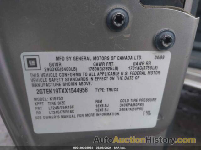 GMC NEW SIERRA K1500, 2GTEK19TXX1544958