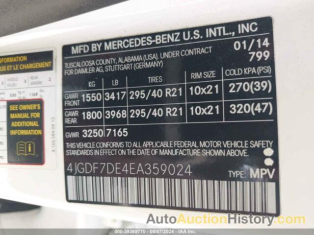 MERCEDES-BENZ GL 550 4MATIC, 4JGDF7DE4EA359024