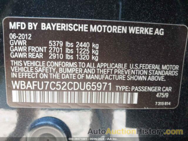 BMW 535I XDRIVE, WBAFU7C52CDU65971