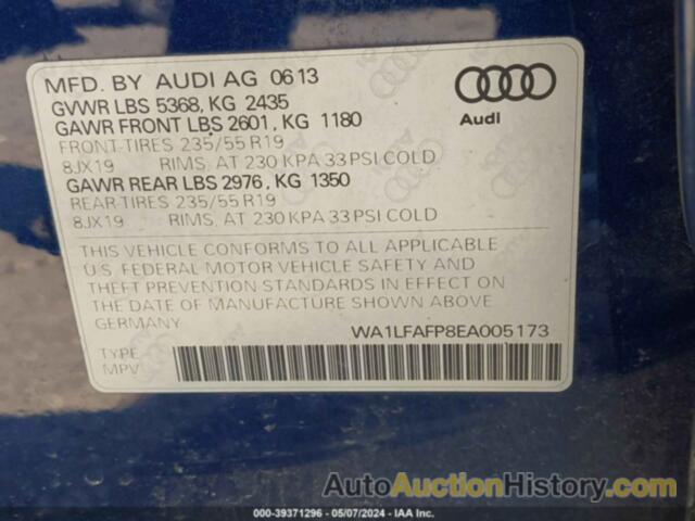 AUDI Q5 2.0T PREMIUM, WA1LFAFP8EA005173