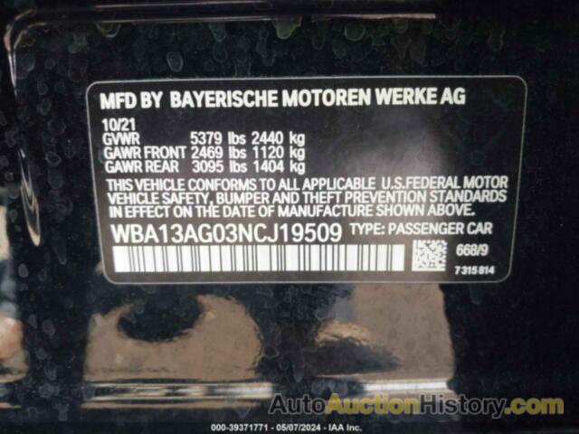 BMW 530E, WBA13AG03NCJ19509