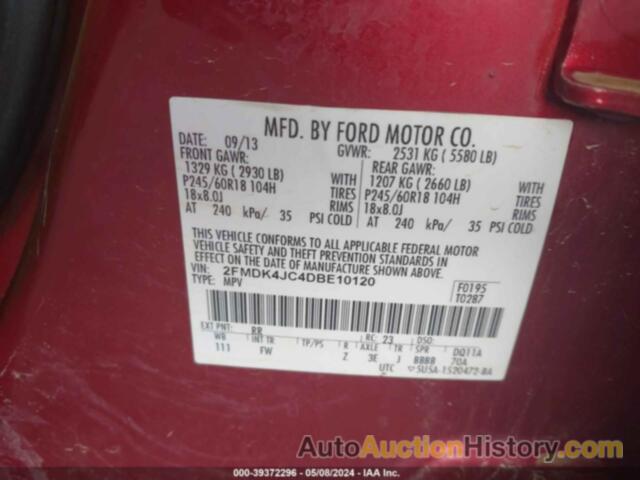 FORD EDGE SEL, 2FMDK4JC4DBE10120