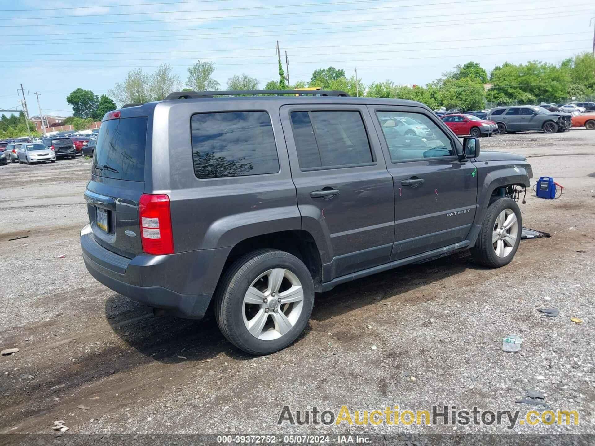 JEEP PATRIOT LATITUDE, 1C4NJRFB8GD596638