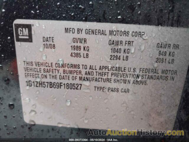 CHEVROLET MALIBU LT, 1G1ZH57B69F180527