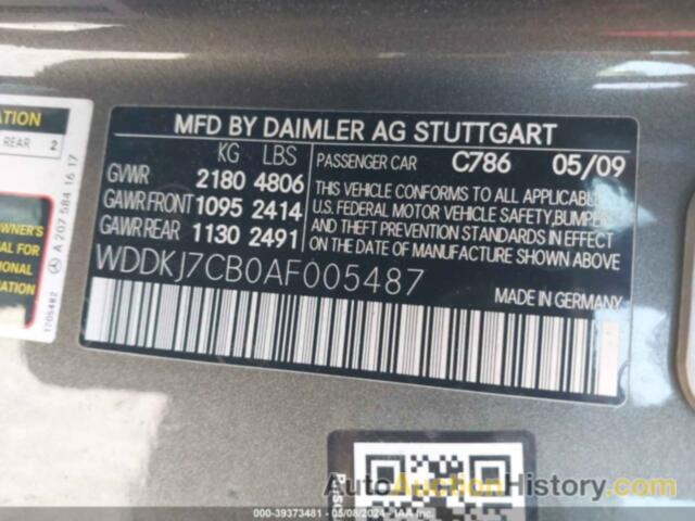 MERCEDES-BENZ E 550, WDDKJ7CB0AF005487