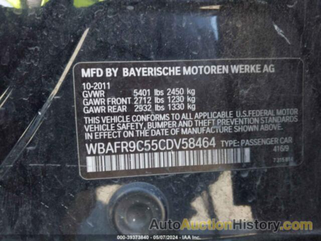 BMW 550I, WBAFR9C55CDV58464