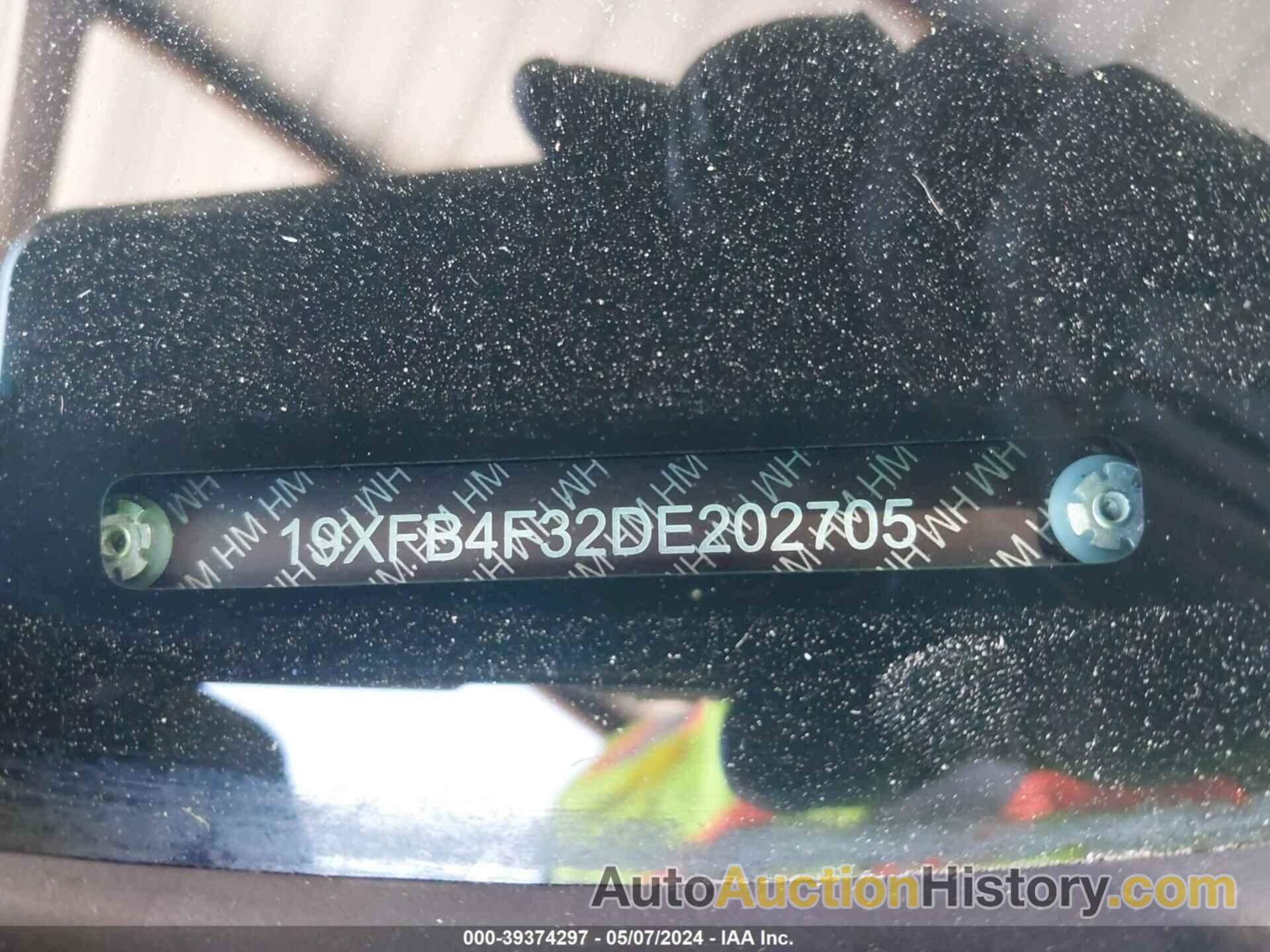 HONDA CIVIC HYBRID, 19XFB4F32DE202705