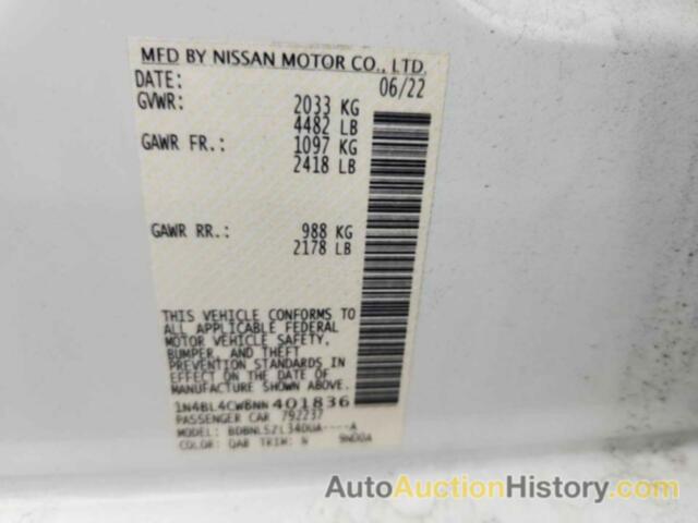 NISSAN ALTIMA SR, 1N4BL4CW8NN401836