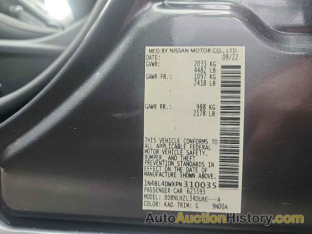 NISSAN ALTIMA SV, 1N4BL4DWXPN310035