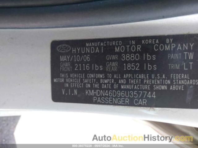 HYUNDAI ELANTRA GLS/LIMITED, KMHDN46D96U357744