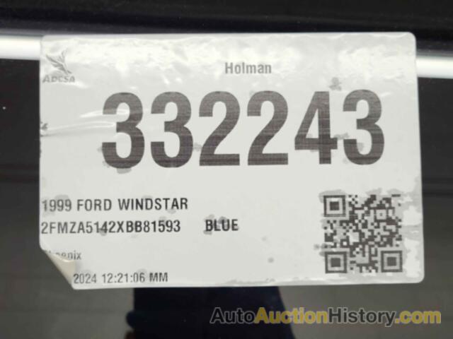 FORD WINDSTAR LX, 2FMZA5142XBB81593