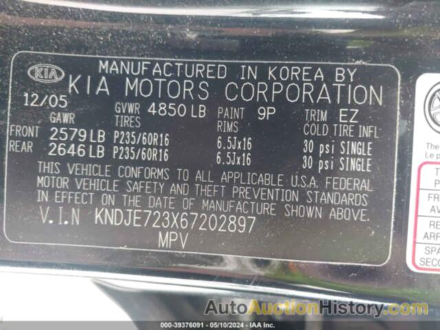 KIA SPORTAGE EX V6/LX V6, KNDJE723X67202897
