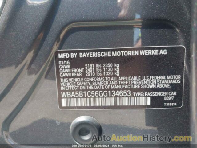 BMW 535I, WBA5B1C56GG134653