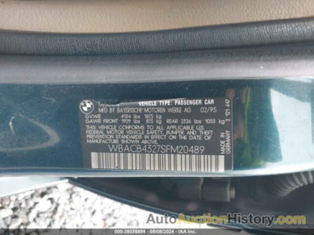 BMW 325 I AUTOMATIC, WBACB4327SFM20489