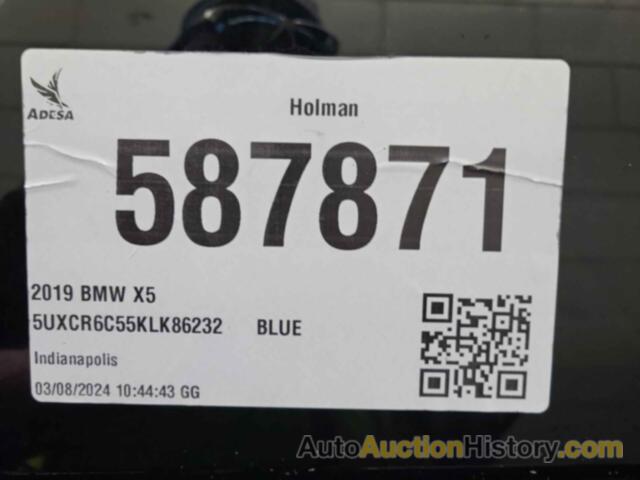 BMW X5 XDRIVE40I, 5UXCR6C55KLK86232