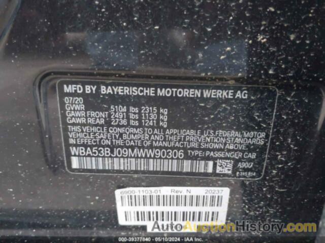 BMW 540 I, WBA53BJ09MWW90306
