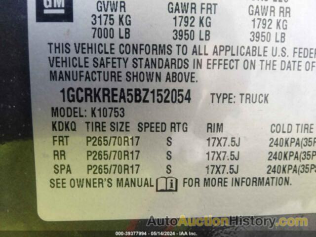 CHEVROLET SILVERADO 1500 LS, 1GCRKREA5BZ152054