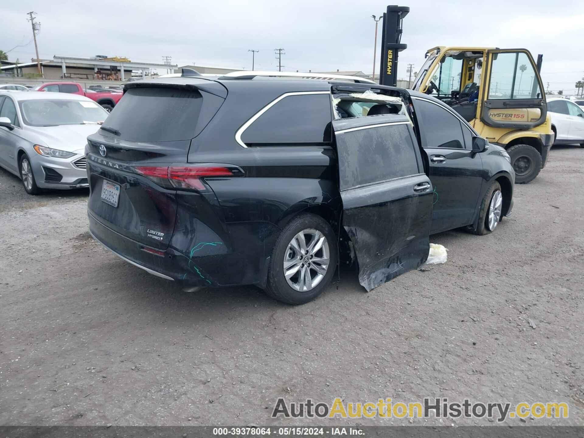 TOYOTA SIENNA LIMITED, 5TDZRKEC9PS169548