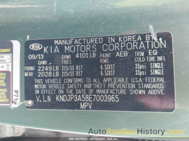 KIA SOUL +, KNDJP3A58E7003965