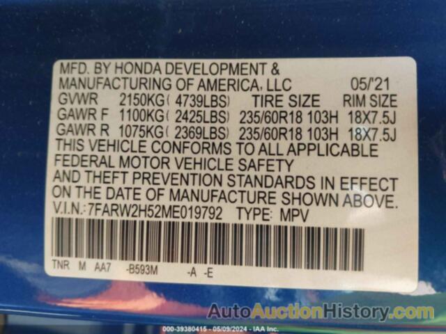 HONDA CR-V AWD EX, 7FARW2H52ME019792
