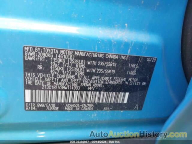 TOYOTA RAV4 XLE PREMIUM, 2T3C1RFV3MW114903