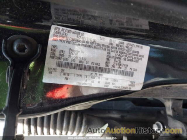 FORD FOCUS SE, 1FADP3F27FL363982