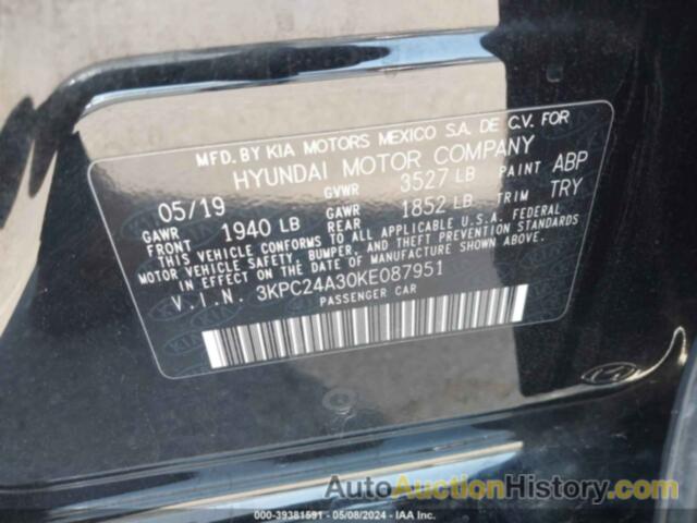 HYUNDAI ACCENT SE, 3KPC24A30KE087951