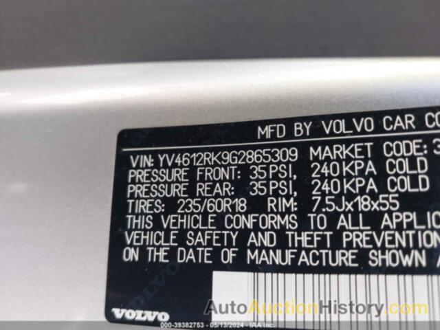 VOLVO XC60 T5 PREMIER, YV4612RK9G2865309
