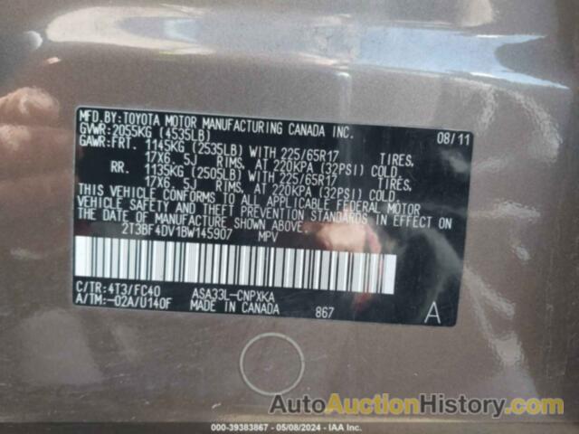 TOYOTA RAV4, 2T3BF4DV1BW145907