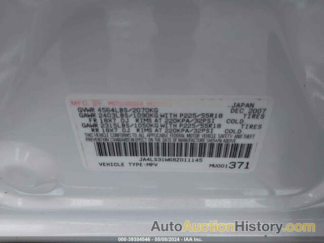 MITSUBISHI OUTLANDER SE, JA4LS31W68Z011145