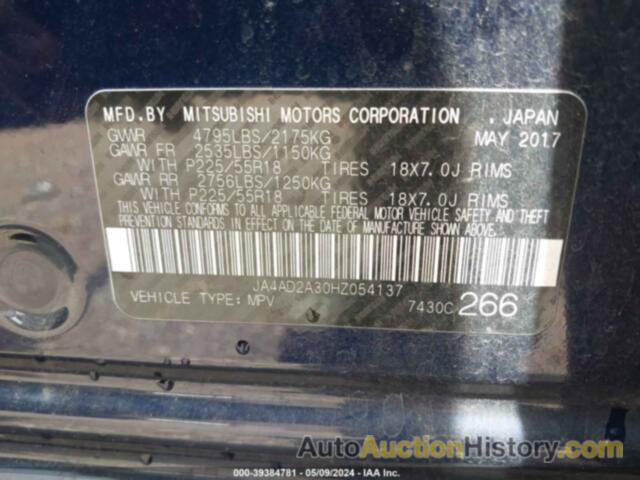 MITSUBISHI OUTLANDER ES, JA4AD2A30HZ054137