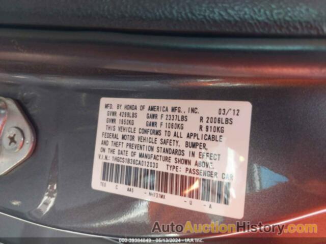 HONDA ACCORD LX, 1HGCS1B36CA012030