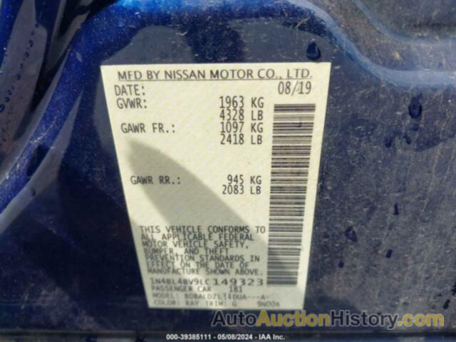 NISSAN ALTIMA S FWD, 1N4BL4BV9LC149323