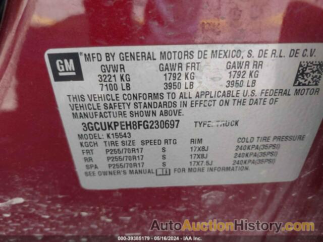 CHEVROLET SILVERADO 1500 WT, 3GCUKPEH8FG230697