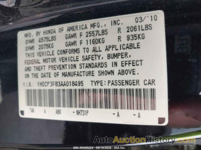 HONDA ACCORD 3.5 EX-L, 1HGCP3F83AA018495