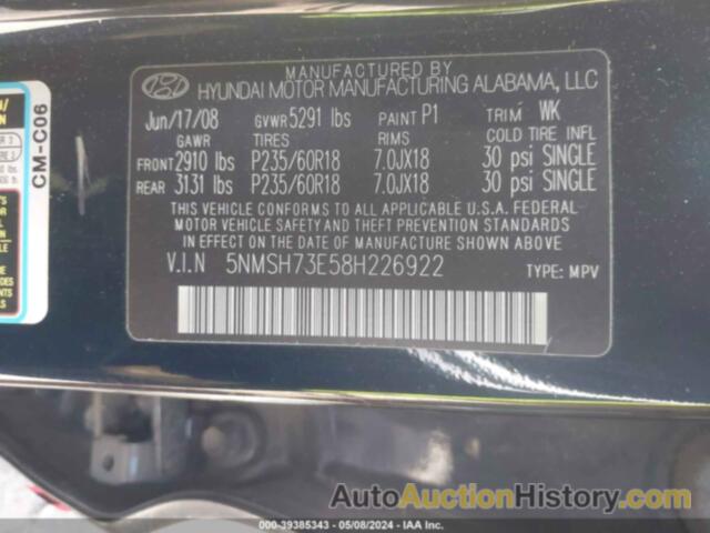 HYUNDAI SANTA FE LIMITED/SE, 5NMSH73E58H226922